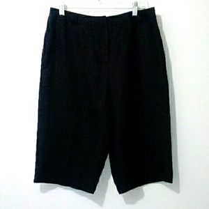 Talbots Black lined linen walking shorts